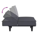 vidaXL Canapé-lit 2 places en velours inclinable Loveseat convertible en lit de repos plusieurs coloris