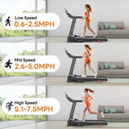 Tapis roulant pliable portable en liquidation, tapis de course compact pliable de 2,75 CV pour le bureau à domicile, tapis de course et de marche avec écran LED pour l'exercice