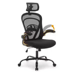 Ergonomic Office Chair, High Back Computer Desk Chair with Adjustable Height & Flip-up Armrests, Mesh Comfortable Gaming Chair for Home Office