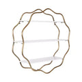 Kate and Laurel Wavella Tiered Wall Shelf, White and Gold, 28x7x28