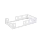 Lit plateforme Whisen Wood deux places avec clôture semi-ouverte