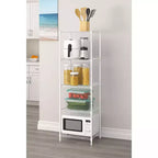 5-Tier Wire Shelving Storage Shelving Unit, Small Kitchen Shelves Metal Adjustable Garage Shelving for Pantry Shelf Kitchen,55 H x 17.7 L x 13.8 W