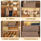 Système d'organisation de placard d'angle Besiost avec 2 tiroirs