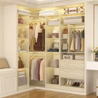 Besiost Corner Closet Organizer System with 2 Drawers