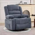 360 Swivel Rocker Recliner Chair, Oversized Recliner Chairs, 3 Positions, Cup Holders, Side Pocket, Wide Lounge Sofa Chair for Big People