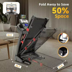 Tapis de course incliné à 20 % pour la maison, capacité de 180 kg, tapis de course pliable, moteur de 5,0 CV, ceinture large de 45 cm