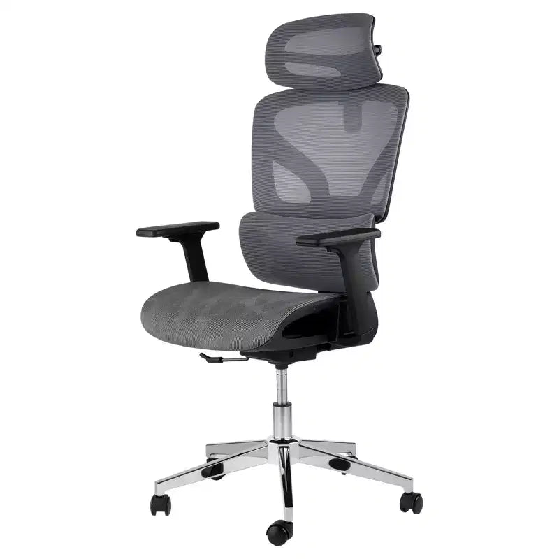 Chaise de bureau ergonomique en maille avec dossier haut, accoudoirs réglables 3D, roulettes souples, chaise d'ordinateur de bureau respirante pour de longues heures de travail, d'étude