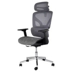 Chaise de bureau ergonomique en maille avec dossier haut, accoudoirs réglables 3D, roulettes souples, chaise d'ordinateur de bureau respirante pour de longues heures de travail, d'étude