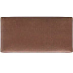 Lilah Grand pouf de rangement rectangulaire moderne du milieu du siècle de 48 pouces de large avec couvercle relevable en similicuir marron selle vieilli