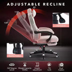Acekool Ergonomic Gaming Chair for Adults, PU Leather, Massage Lumbar, Footrest, Adjustable, for Office or Gaming