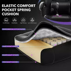 Acekool Ergonomic Gaming Chair for Adults, PU Leather, Massage Lumbar, Footrest, Adjustable, for Office or Gaming