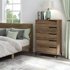 Commode 5 tiroirs Galano avec glissières métalliques 30,7 L 15,6 P 46,4 H