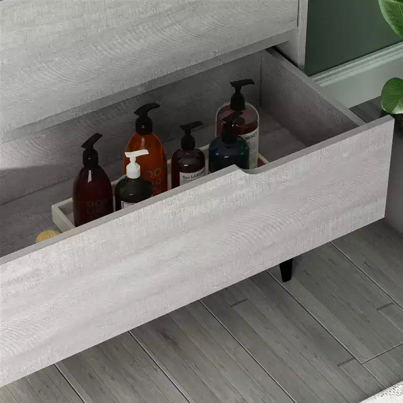 Commode 5 tiroirs Galano avec glissières métalliques 30,7 L 15,6 P 46,4 H