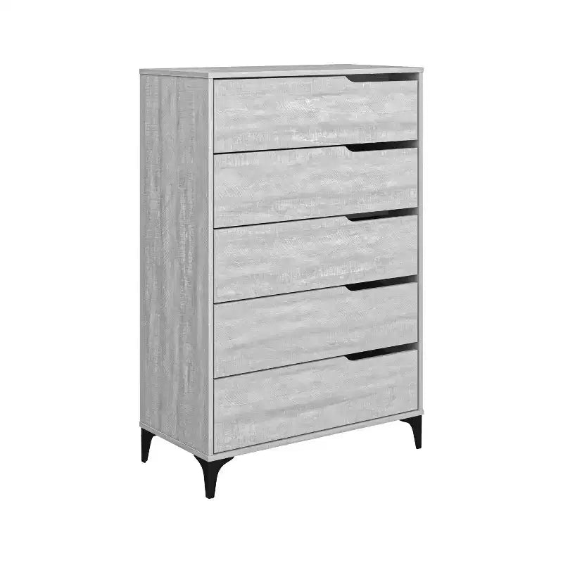Commode 5 tiroirs Galano avec glissières métalliques 30,7 L 15,6 P 46,4 H