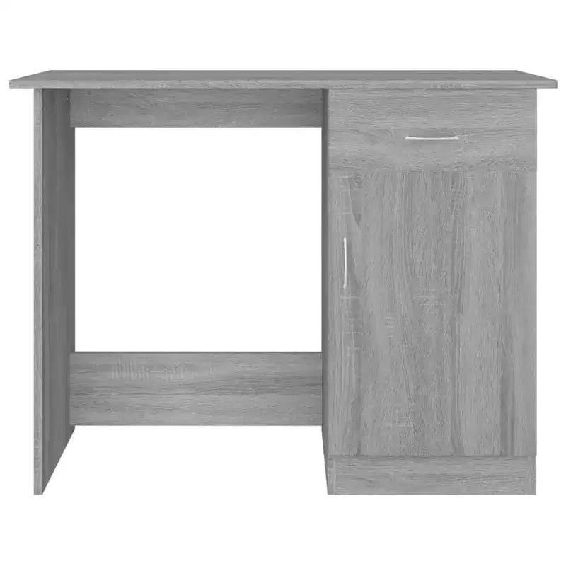 vidaXL Bureau Gris Sonoma Bois d'ingénierie Taille standard de bureau Bureau