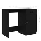 vidaXL Bureau Gris Sonoma Bois d'ingénierie Taille standard de bureau Bureau