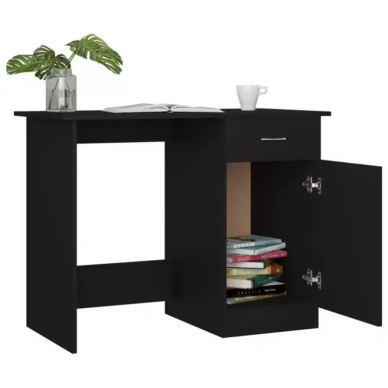 vidaXL Bureau Gris Sonoma Bois d'ingénierie Taille standard de bureau Bureau