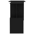 vidaXL Bureau Noir brillant Bois d'ingénierie Moyen Pivotant