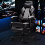 Chaises de Jeu Celebalcony pour Adultes avec Repose-Pieds, Dossier Haut, Support Lombaire Massant, Chaises d'Ordinateur Pivotantes à 360° et Réglables en Hauteur