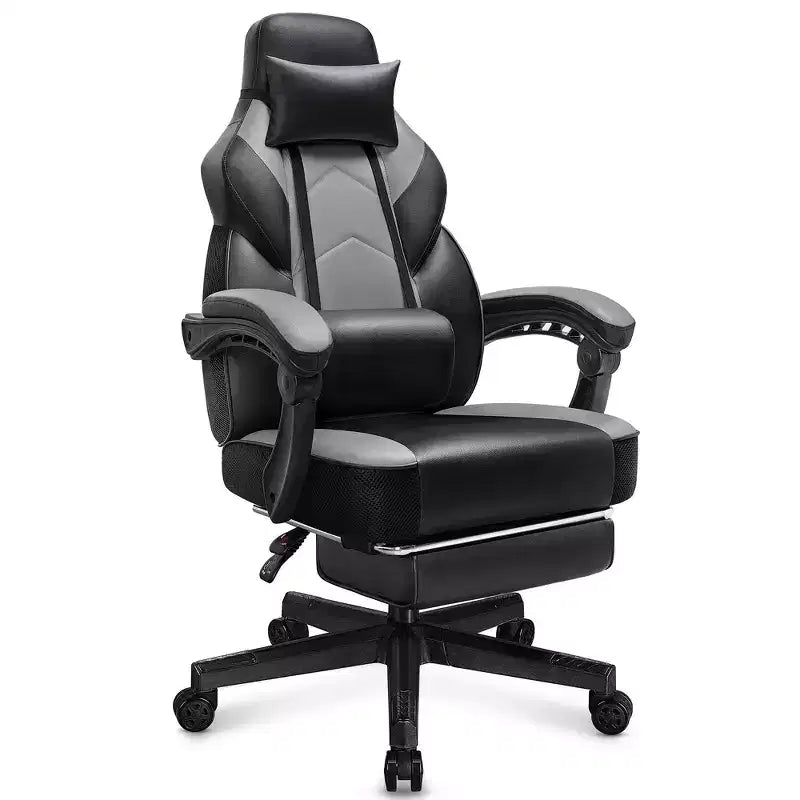 Chaises de Jeu Celebalcony pour Adultes avec Repose-Pieds, Dossier Haut, Support Lombaire Massant, Chaises d'Ordinateur Pivotantes à 360° et Réglables en Hauteur