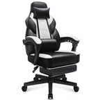 Chaises de Jeu Celebalcony pour Adultes avec Repose-Pieds, Dossier Haut, Support Lombaire Massant, Chaises d'Ordinateur Pivotantes à 360° et Réglables en Hauteur