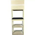Étagère à boulanger à 5 niveaux en bois avec support à micro-ondesÉtagère de rangement autoportante pour cuisine, salle à manger ou bureau