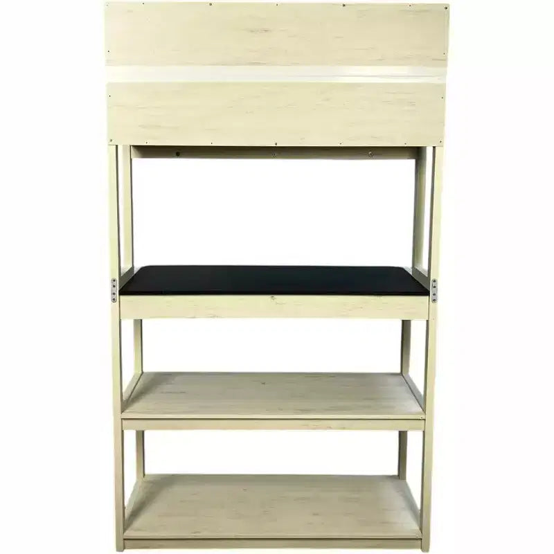 Étagère à boulanger à 5 niveaux en bois avec support à micro-ondesÉtagère de rangement autoportante pour cuisine, salle à manger ou bureau