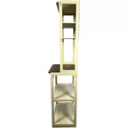Étagère à boulanger à 5 niveaux en bois avec support à micro-ondesÉtagère de rangement autoportante pour cuisine, salle à manger ou bureau