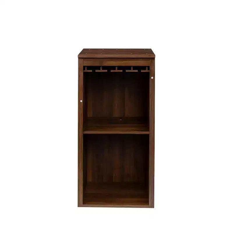 Particle Board + MDF Brown Walnut Modular Bar Cabinet with Storage Shelves and Dining Room Cabinets Walnut Brown one size