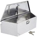 Boîte à outils de camion, 39 Boîte de rangement en aluminium robuste pour timon de remorque, en tôle striée, étanche et verrouillable, pour camionnette/camping-car