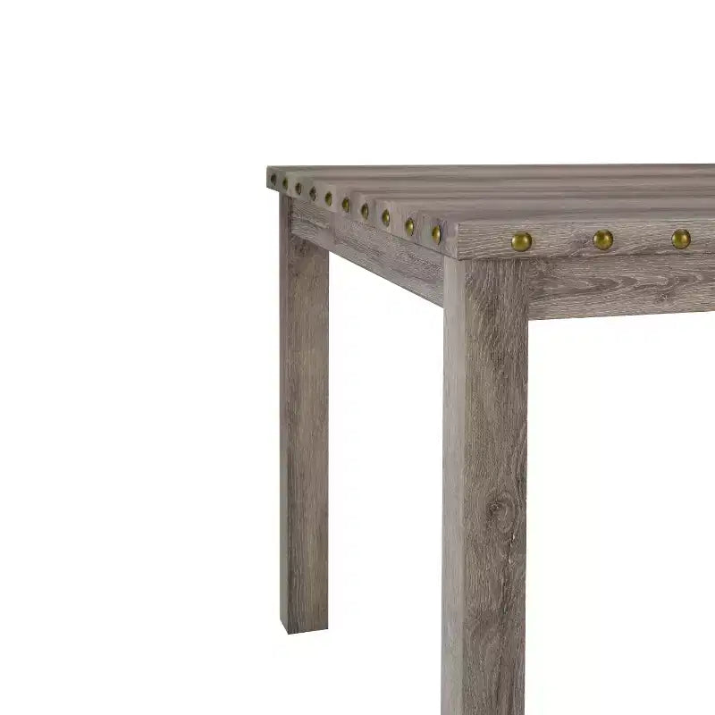 Ensemble de salle à manger en bois - Table rectangulaire de style ferme moderne et chaises rembourrées pour cuisine et salle à manger (beige) - Morden Fort