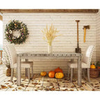 Ensemble de salle à manger en bois - Table rectangulaire de style ferme moderne et chaises rembourrées pour cuisine et salle à manger (beige) - Morden Fort