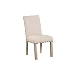 Ensemble de salle à manger en bois - Table rectangulaire de style ferme moderne et chaises rembourrées pour cuisine et salle à manger (beige) - Morden Fort