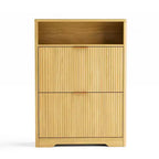Meuble de rangement pour chaussures moderne avec 2 tiroirs basculants et étagères amovibles, Organisateur de chaussures d'entrée pour Couloir ou Salon - Panipeachy