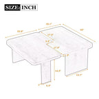 TUYOHW 35 Tables Basses Gigognes pour Salon, Lot de 2, Table Basse d'Appoint de Style Ferme, Table de Thé Multifonctionnelle, Capacité de 11,3 kg