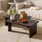 TUYOHW 35 Tables Basses Gigognes pour Salon, Lot de 2, Table Basse d'Appoint de Style Ferme, Table de Thé Multifonctionnelle, Capacité de 11,3 kg