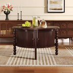 TUYOHW 30.3 Luxury Coffee Table for Living Room,Mid-Century Modern Cocktail Table,Vintage Accent Table with Sliding Doors,220lbs Capacity