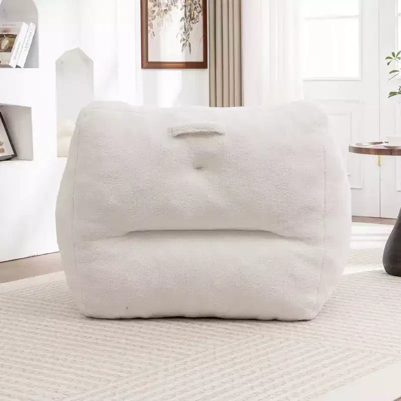 Fauteuil poire Okak avec accoudoirs, grand canapé poire Teddy avec mousse haute densité, fauteuils de sol pour adultes, canapé poire pour salon