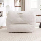 Fauteuil poire Okak avec accoudoirs, grand canapé poire Teddy avec mousse haute densité, fauteuils de sol pour adultes, canapé poire pour salon