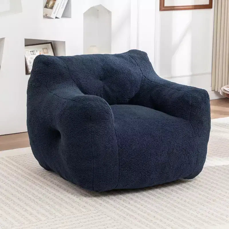 Fauteuil poire Okak avec accoudoirs, grand canapé poire Teddy avec mousse haute densité, fauteuils de sol pour adultes, canapé poire pour salon