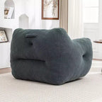 Fauteuil poire Okak avec accoudoirs, grand canapé poire Teddy avec mousse haute densité, fauteuils de sol pour adultes, canapé poire pour salon