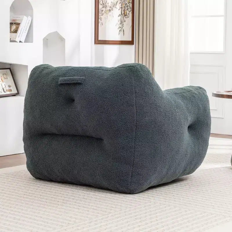 Fauteuil poire Okak avec accoudoirs, grand canapé poire Teddy avec mousse haute densité, fauteuils de sol pour adultes, canapé poire pour salon
