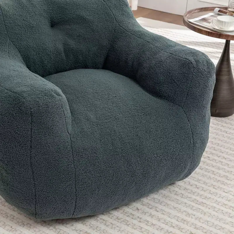 Fauteuil poire Okak avec accoudoirs, grand canapé poire Teddy avec mousse haute densité, fauteuils de sol pour adultes, canapé poire pour salon