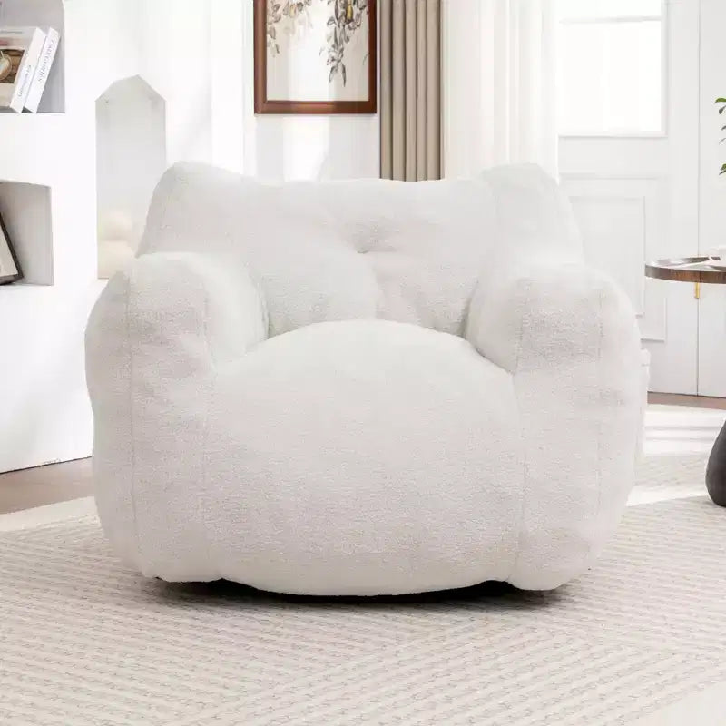 Fauteuil poire Okak avec accoudoirs, grand canapé poire Teddy avec mousse haute densité, fauteuils de sol pour adultes, canapé poire pour salon