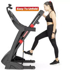 Folding Treadmill w/ 20% Auto Incline, 320 lbs Capacity Treadmill, 5HP Brushless Motor,Smart APP Control, 12mph, Dual HiFi Speakers, Walking Running