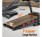 Tapis de course pliable Famistar 5,1 CV pour la maison avec inclinaison automatique de 20 %, capacité de 136 à 181 kg, tapis de course pliable portable, contrôle gratuit de l'application, vitesse de 19 km/h