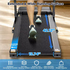 Tapis de course 3.25 CV en solde pour la maison, tapis de course électrique capacité 136 kg, tapis de course pliable avec inclinaison, machine de course avec 64 programmes prédéfinis