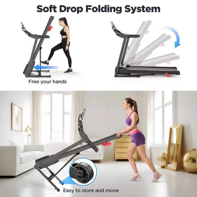 Treadmills Clearance,Foldable Electric Treadmill on Sale for Home,Walking Pad Treadmill with Incline/Handle,Indoor Running Machine for Home