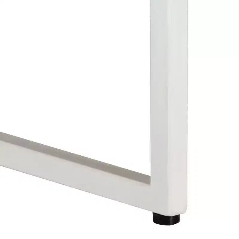 vidaXL Table basse Table d'appoint Table de chevet Salon Canapé Bois massif de manguier - Blanc