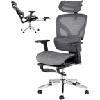 Acekool Ergonomic Mesh Office Chair with Footrest, 4D Armrests & Adjustable Lumbar for Home or Gaming Room